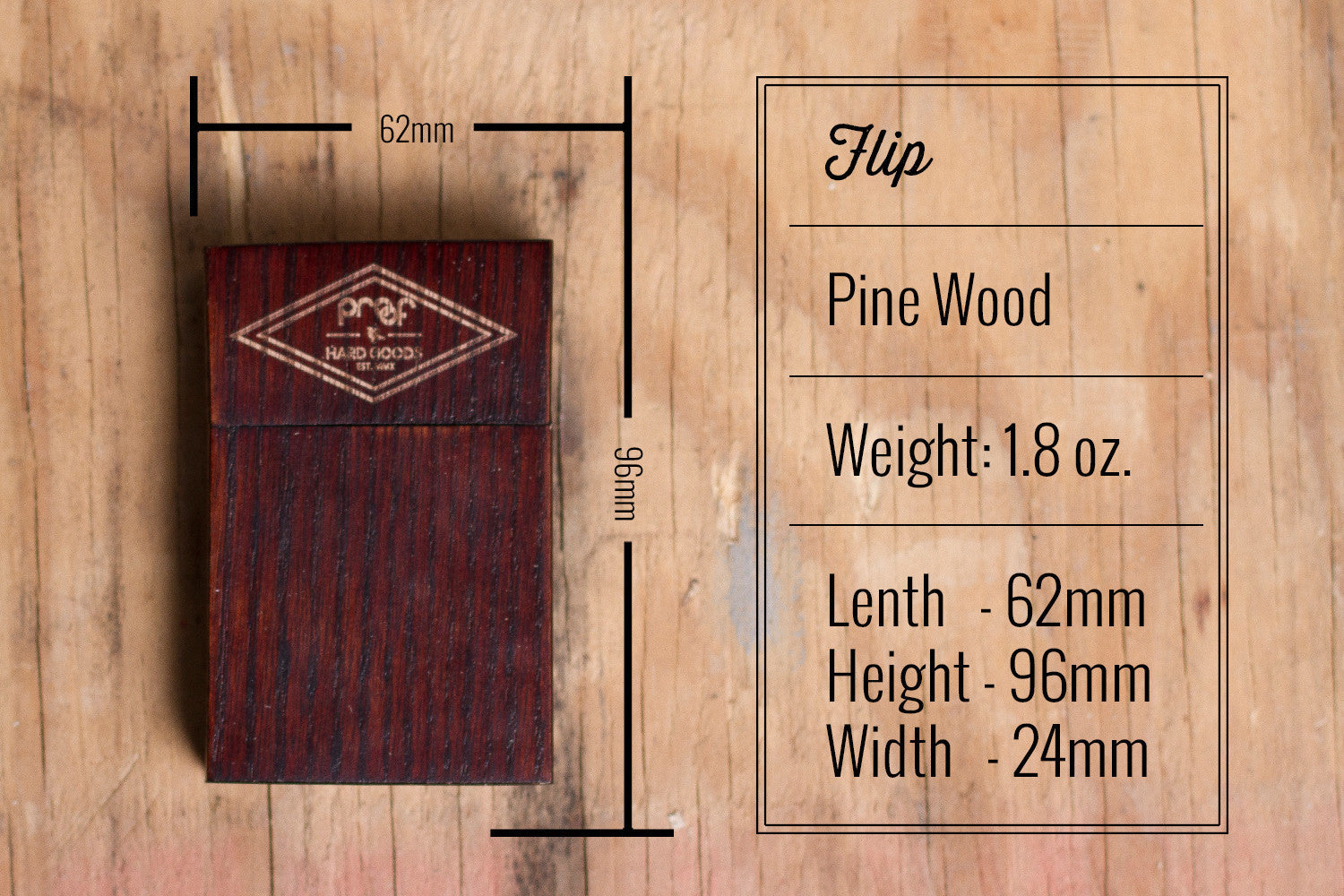 Proof Flip Wood Wallet - humanity : style with a conscience