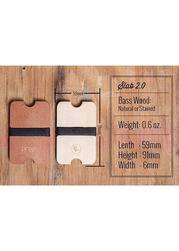 Proof Slab 2.0 Wood Wallet - humanity : style with a conscience